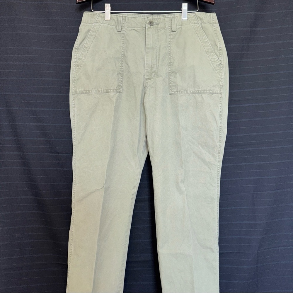 Levis Pants Womens 32 Green Chino Surplus Style Military Y2k Trouser Flat Front